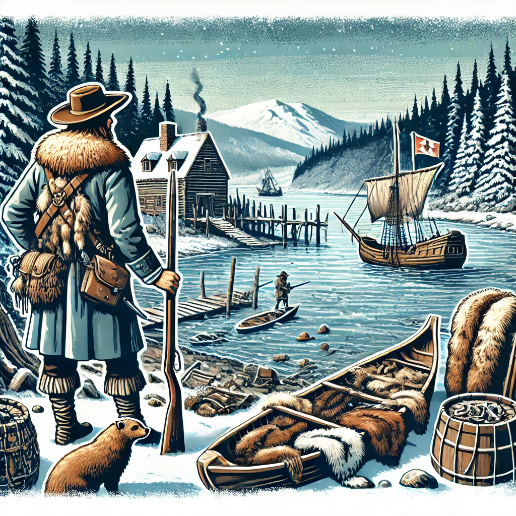 Illustration of Hudson's Bay Company's first trading post